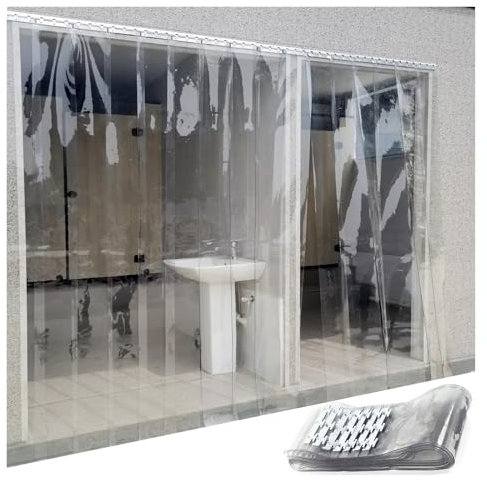 SYFXZZDS PVC Lamellenvorhang Streifenvorhang, Lamellenvorhang Stall 1,6mm Folie PVC Lamellenvorhang Streifenvorhang für Fabriken, Supermärkte, Lagerhäuser(105x200cm/41.34x78.74in)