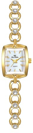 XCZAP Orologi da donna orologio sottile minimalista aggiornato lusso orologio da donna con bracciale in acciaio inossidabile elegante vestito piccolo quadrante oro orologio da polso
