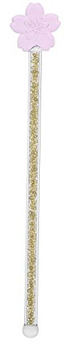 ABOOFAN 1pc Long Handle Flower Glass Stirring Rod Muddler for Juice and Coffee Drinks Cocktail Stirrer for Home and Bartending