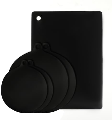 Strehknewen Protezione Piano Induzione 5 Pezzi | Tappetino Copertura Antiscivolo e Antigraffio | Resistente al Calore fino a 300°C | Lavabile in Lavastoviglie | Sottopentola in Silicone