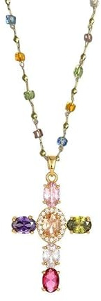 Blytheyes Rainbow Cross Pendant Necklace (Rainbow Cross Necklace)