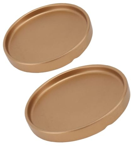 Veemoon Vassoi per Vasi da Fiori in Cemento 2 Pezzi, Base per Vaso da Giardinaggio Rotonda Bordo Alto, Sottovaso Pratica per Drenaggio, per Interni Ed Esterni, Resistente e Riutilizzabile