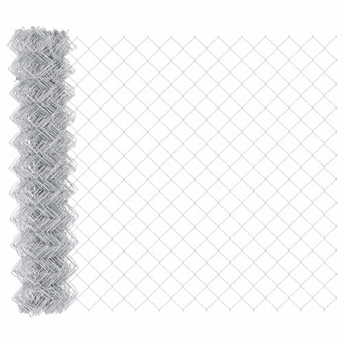 Solivagant Clôture en Treillis métallique Argenté 10 x 1,2 m,(11.65 KG)