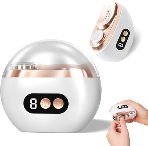 Coupe-Ongles Électrique avec Lumière LED, 3 en 1 Lime à Ongles Automatique Rechargeable, 3 Vitesses, Silencieux & Anti-Éclaboussures, Kit de Soin des Ongles pour Bébé, Adulte et Senior (Blanc)