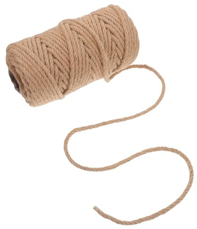 Kisangel Corda di Iuta Naturale 5 Mm Spessore 50 M Rotolo per Tiragraffi Gatti Spago Resistente per Riparazione Arrampicata Fai da Te Uso Interno ed Esterno