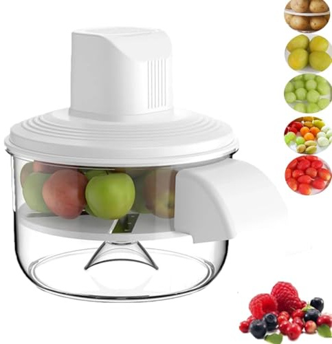 New Electric Peeler, Automatic Peel Machine for Potatoes, Grapes & Garlic, Rechargeable Wireless Fruit and Vegetable Skin Remover White