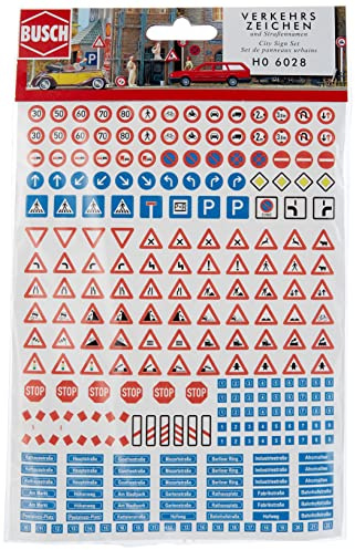 Hornby France - Busch - 6028 - Circuit - Train - Signaux routiers ho, moyen