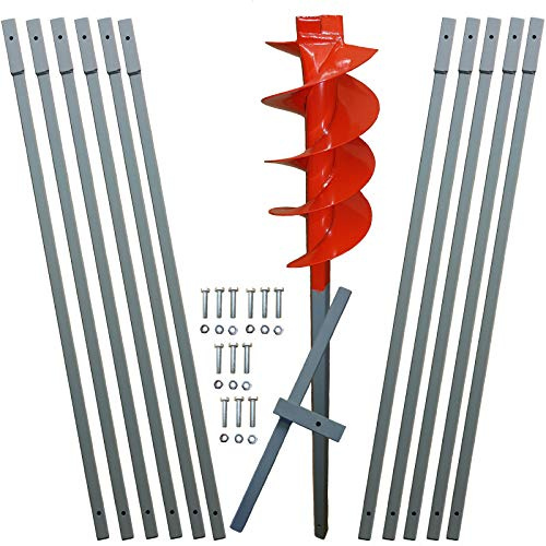 Brunnenandi Erdbohrer Made-in-Germany 160mm-12-Meter-lang HIER-versch.-Längen VERLÄNGERBAR---- auch als Brunnenbohrer, Handerdbohrer, Erdlochbohrer, Brunnenbohrgerät, Pflanzbohrer, Zaunbohrer, Pfahlbohrer uvm. einsetzbar !
