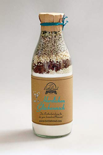 Brotbackmischung Herzlichen Glückwunsch Brotbackmischung Backmischung im Glas Flasche Geschenk Geschenkidee…