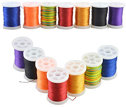MILAEM 2 stücke Bogenschießen Bogensehnen Serving Thread 110m Sehnengarn Bogensehnen Bow String Schutz Jagdzubehör (Farbig)