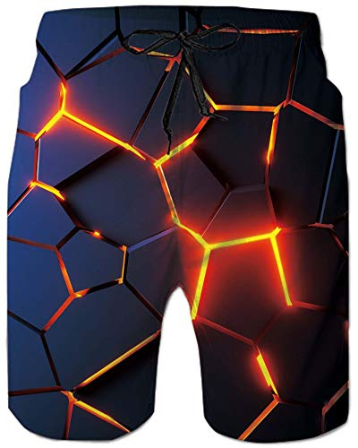 ALISISTER Bañadores Hombre Novedad 3D Geometría Gráfico Pantalones Corto Verano Casual Deportes Secado Rápido Board Shorts XXL