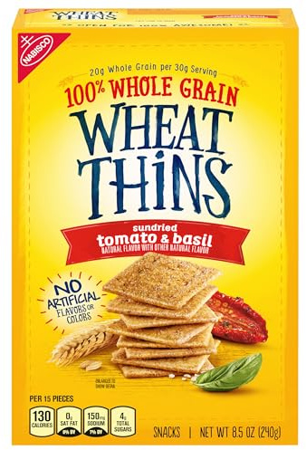 Wheat Thins Craquelins de blé à grains entiers aux tomates séchées et au basilic, 240 g, 1 pièce