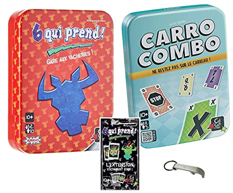 Set Carro Combo + 6 Wer Nimmt + Verlängerung Vachement Gut + 1 Flaschenöffner Blumie