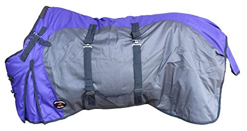 CHALLENGER 5EE22PR Pferdedecke Führmaschinendecke, wasserdicht, schwer, 1200D, 213,4 cm, Pferdedecken Verschluss