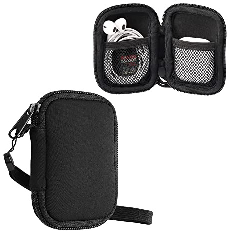 kwmobile Custodia Cuffie Compatibile con Apple Airpods 1/2 / 3 / Pro 1 / Pro 2 - Astuccio Porta Cuffiette - Porta Auricolari Bluetooth - Portamonete 6 x 9 cm