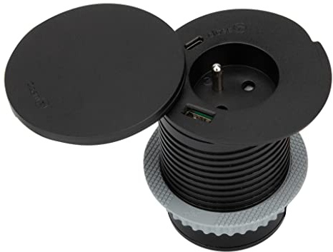 Prise encastrée + Ports USB et Chargeur Induction QI - Otio
