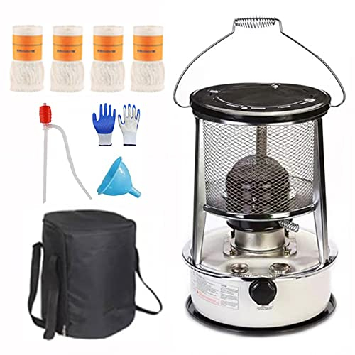 Xrdbfd Petroleumofen Für Innenräume, Tragbarer Petroleumheizung, Kerosinkocher Heizer Ohne Strom, Petroleum Heizung Für Camping, Zeltheizung, Kochen,6Lwhite