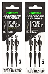 Korda Tackle Kable Leadcore Leadcore Hybrid Leadclip 50 cm, 3 Stück pro Packung