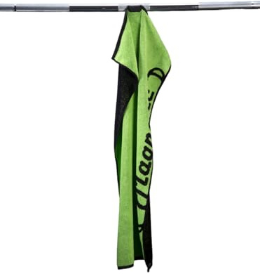 Magnatic - das magnetische Fitnesshandtuch Grün/Schwarz 100 x 50 cm | rutschfest - mit Magnet | 100% Baumwolle Öko Tex 100 | Made in Germany