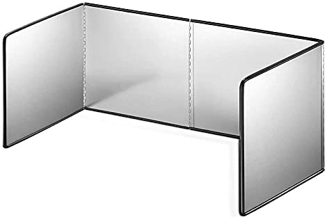 Paraspruzzi pieghevole in acciaio inox, piastra paraspruzzi da cucina, deflettore olio e fumo per piano cottura, paraspruzzi per cucina, protezione piano cottura per cucinare e friggere, piano cottura