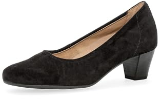 Gabor Escarpins classiques pour femme, chaussures à talons pour femme, semelle intérieure amovible, largeur supplémentaire confortable (H), Noir 47, 38 EU Weit