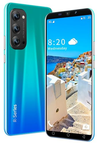 WRTogo Teléfonos Móviles 3G, 16GB ROM/128GB SD,Quad Core MTK6580, Android 9.0, Dual SIM, Doble cámara，WiFi/GPS/Face ID (N80-Azul&Verde)