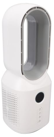 Asixxsix Ventilador de Escritorio sin Aspas, Ventilador Portátil sin Aspas con Oscilación de 106°, 3 Modos de Brillo, Luz Nocturna, 3 Velocidades de Viento, Pequeño Ventilador Silencioso