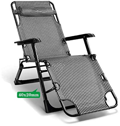 Zero Gravity Klappbarer Outdoor-Loungesessel, Faltbare Liegestühle, strapazierfähig, für Terrasse, Pool, Deck, Balkon, Strand, Rasenmöbel, Grau (Farbe: Grau)
