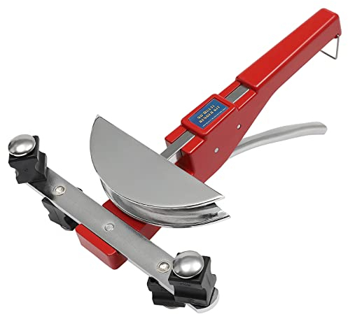 Rohrbiegemaschine, Ø 6-22mm Rohrbiegemaschine Handrohrbieger Set Rohrbiegegerät bis 90° + Rohrschneider (999F, Rot)