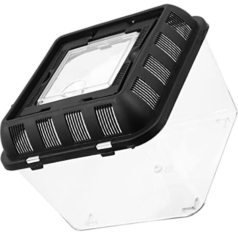 Yardwe Reptilienbox Schildkröten Transportbehälter Aus Robustem Kunststoff Transparenter Brutkasten Für Babyschildkröten Und Reptilien Mobiler Lebensraum Für Reptilienzucht Und Terrarienhaltung
