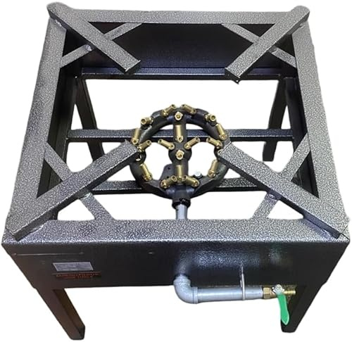 HOUSETRONICS 20 JETS HEAVY DUTY CAST IRON LPG GAS BOILING RING BURNER CATERING, WEDDING, CAMPING, OUTDOOR EVENTS, COMPETIBLE WITH LPG ONLY (this is not for natural gas) 48L x 49W x 48H cm