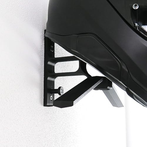 Design Halterung für Motorradhelm, Ablage mit Haken zum Aufhängen von Motorradhelm, Jacke und Kombi -Personalisieren mit Ihrem Monogram
