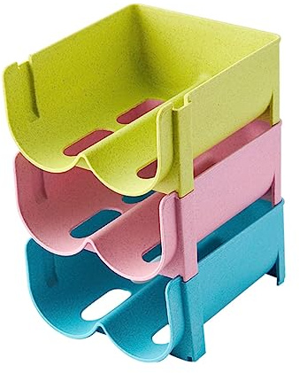 COLLBATH 3pcs Soda Bottles Drainer Holder Drink Carrier Can Storage Box Beer Cooler Box Stackable Storage