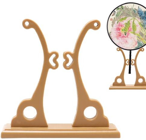 Samuliy Chinese Fan Decorative Stand,Elegant Table Decor | Display Base Holder Organizer Rack, Folding Fan Rack With Classical Aesthetics For Wedding Scene