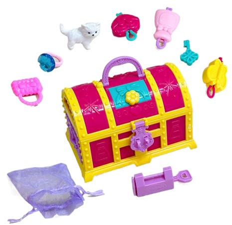 Kids Pirate TREASURE CHESTS Toy, Jewelry Box For Girl, Antique Treasure Box with Lock, Play House Toys Treasure Jewelry, Jewelry Set Treasure Jewelry Box For Children For Girls playing