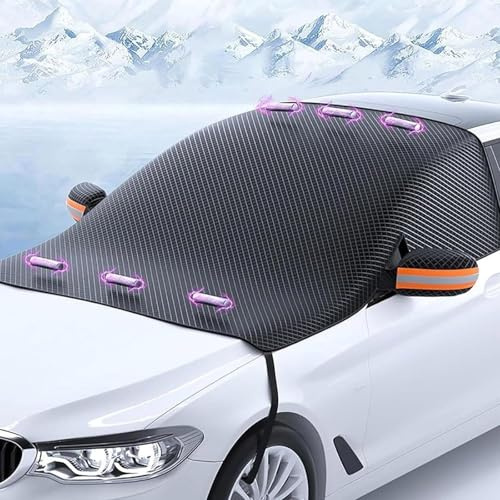 LFSYYD Auto Windschutzscheiben Abdeckung für Toyota Yaris 4 GR Cross Hybride 2020-2025, Winter Frontscheiben Eisschutzfolien Faltbare Magnetische Wetterfeste Auto Zubehör