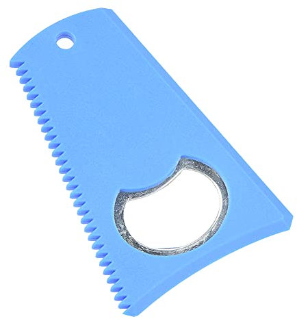 ZAICOLER Surfwachs-Entferner, Kunststoff- und Metall-Surfbrett-Wachskamm, Surfbrett-Wachs mit Loch für Surfbrett (Blue)