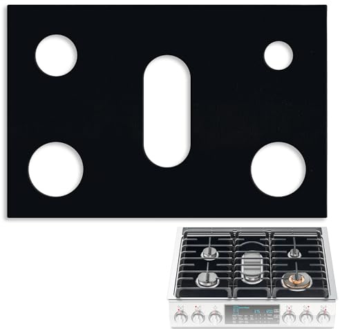 PWEOW Stove Top Covers for Gas Burners, Gas Stove Burner Liners for Samsung Stove Guard Stove Top Protector, Non-Stick and Washable, for Kitchen Cooking, Reusable