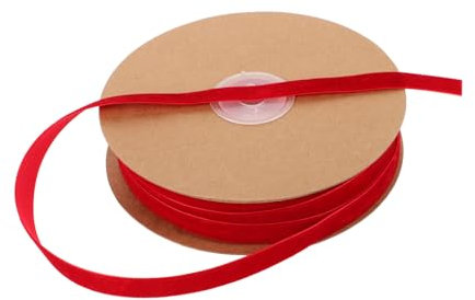 1 Rolle Beflockungsband Für Haar-accessoires Bastelprojekte Weiches Einseitiges Beflockungsband Zur Herstellung Von Schleifen Geschenkverpackung Roter Satinstoff