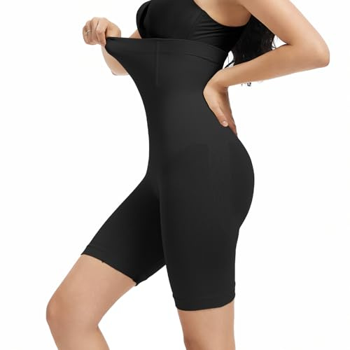 KSKshape Shapewear Shorts Tummy Control Body Shaper High Waist Stomach Control Knickers Seamless Waist Trainer Girdle Underwear for Women,Black,M/L