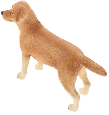 Yardwe Realistische Hundefigur Aus Kunststoff Labrador Figur Braun Hundefiguren Spielzeug Für Kinder Miniatur-Welpenfigur Für Rollenspiel Dekoration Und Tierpflege Lernen 1 Stück