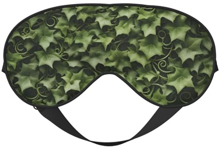 Masque de sommeil doux et confortable avec motif tourbillons floraux et lierre