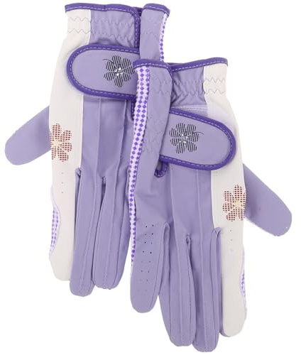 GATHINESS Guanti da Golf per Donna Leggeri e Traspiranti in Pu e Tessuto Protezione la Mano, Design Minimalista per Sport All'aperto e Golf