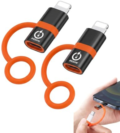 BTACGWP Adaptador USB C a Lightning, 2 Unidades Negro, Conversor Estándar,Transferencia Segura