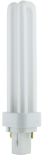 Sunlite PLD18/SP41K Compact Fluorescent Double U-Shaped Twin Tube Bulb, 18 Watts, 2-Pin G24d2 Base, 1080 Lumens, 4100K Cool White, 80 CRI, 1 Pack