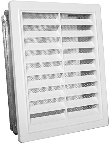 Upmann 50164 Ventilation Grille Plastic 10 x 28 m Mounting Frame and Fleece White Pack of 1