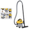 PowerPlus Elektrischer Nasssauger Trockensauger 10L 800W Gelb Beutellos Waschbarer Filter 360° Räder 14 kPa