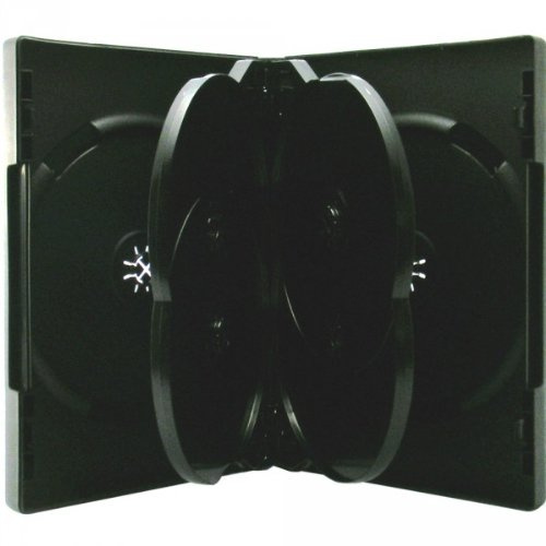 25 Xlayer DVD CD Hüllen 6fach 6er-DVD-Box schwarz eco