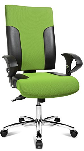 Topstar TF29US105 Bürostuhl Two 20 Deluxe mit höhenverstellbaren Armlehnen U2 OPA, Stoffbezug, grün / schwarz
