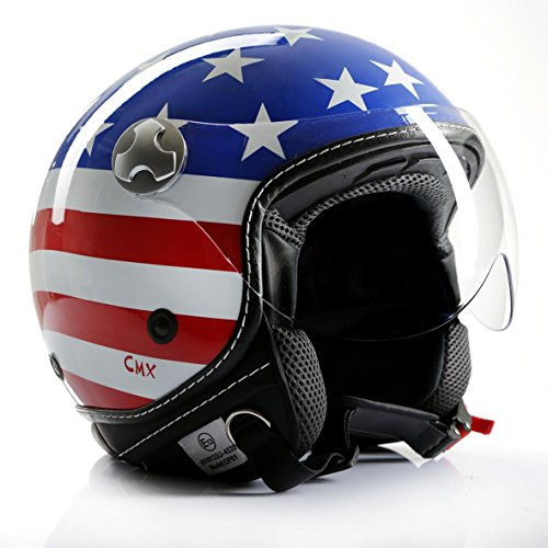 Motorradhelm Jethelm Chopperhelm Cafe Racer CMX Stars and Stripes USA-Flag XL